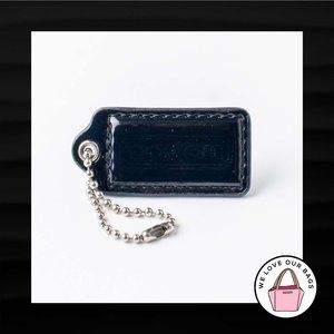 2" Medium COACH BLACK PATENT LEATHER KEY FOB